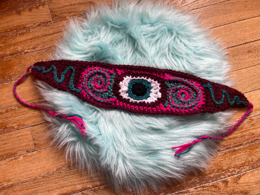 Evil Eye Crochet Headband
